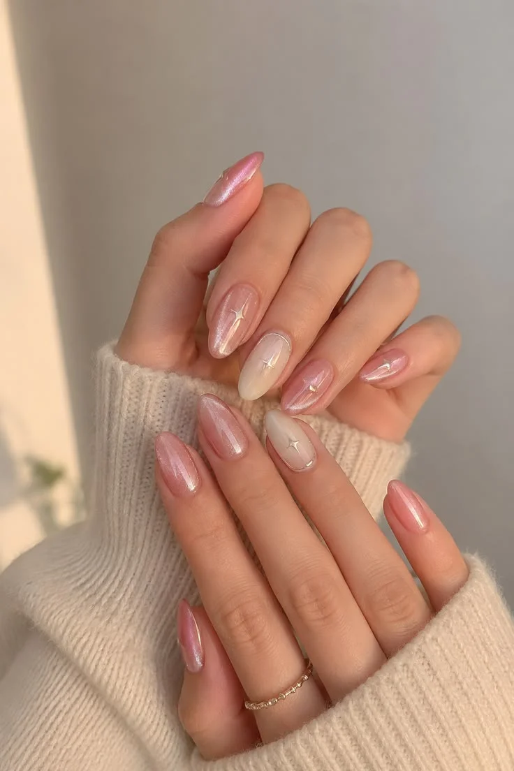 mẫu nail mắt mèo đơn giản