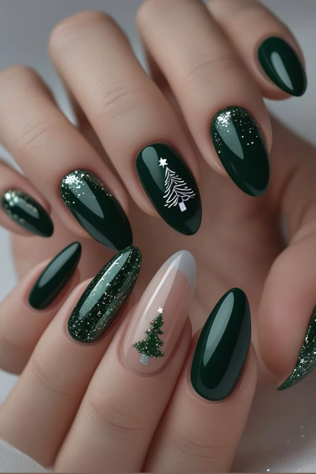 mẫu nail Noel đơn giản