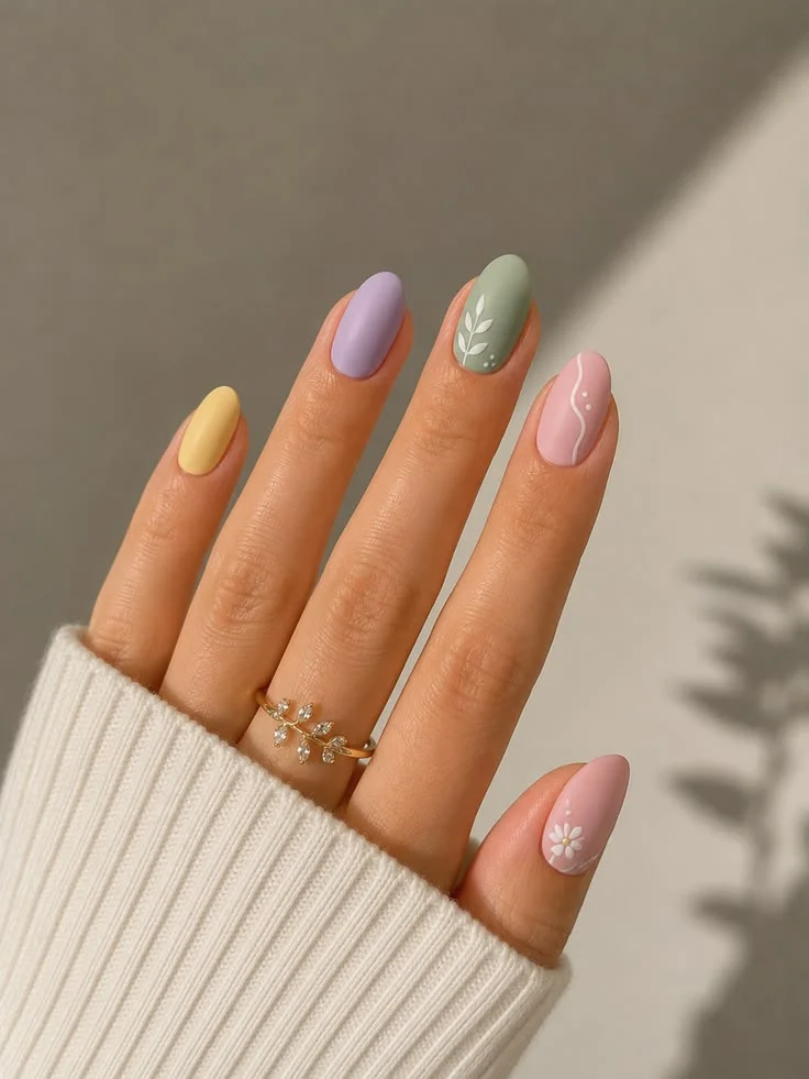 mẫu nail đơn giản nhẹ nhàng