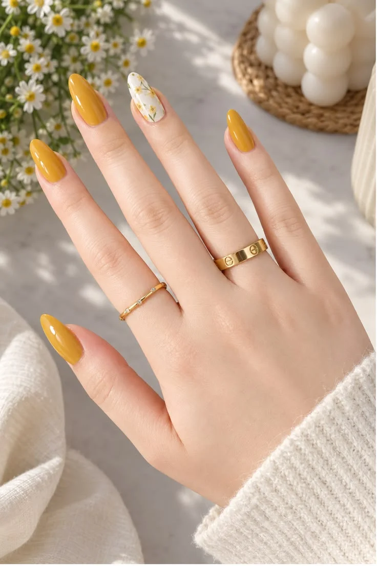mẫu nail móng nhọn đơn giản