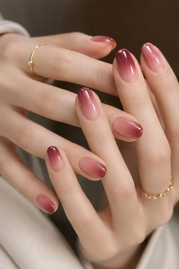 Mẫu nail ombre đơn giản