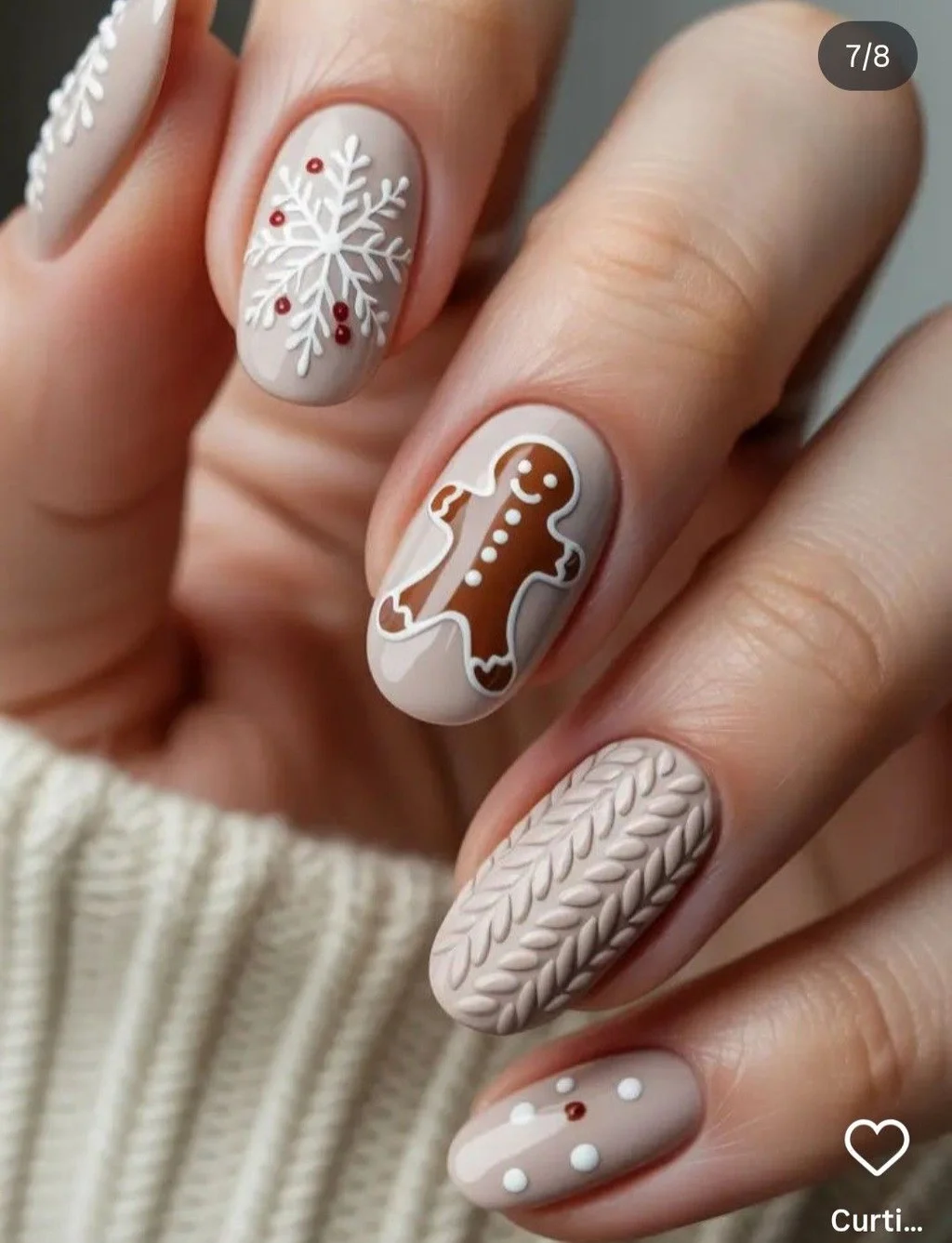 mẫu nail Noel đơn giản
