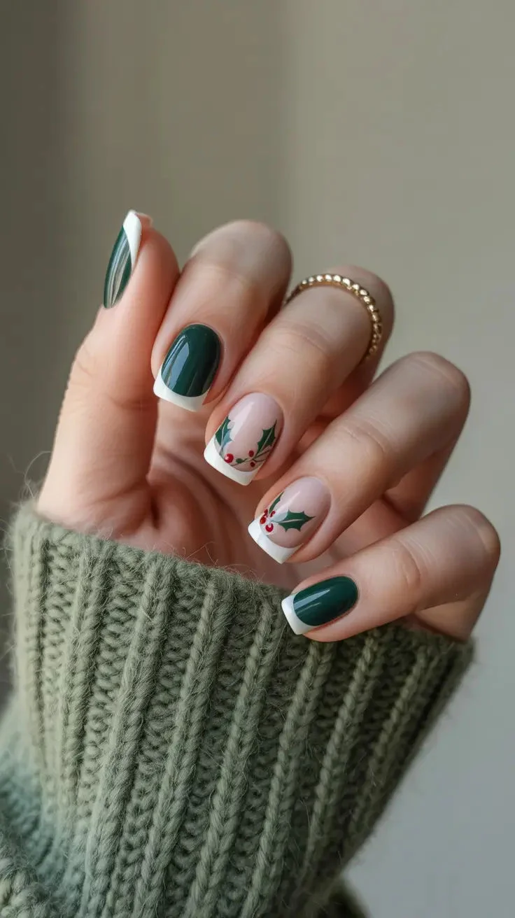 mẫu nail Noel đơn giản