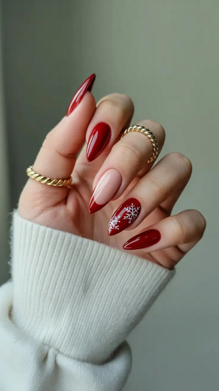mẫu nail Noel đơn giản