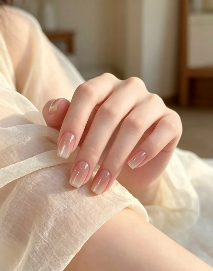 mẫu nail sơn thạch đơn giản